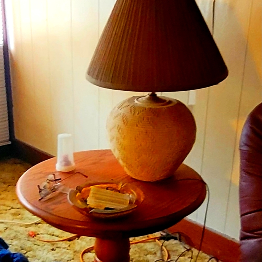 Side table and lamp